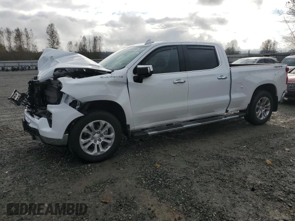 2023 Chevrolet Silverado 1500 LTZ with VIN 1GCUDGE8XPZ218739, listed as a Copart auction lot 76420834 with 16,777 mi miles and Salvage Title. Bid and sale history available at carsss.com. Image 1.