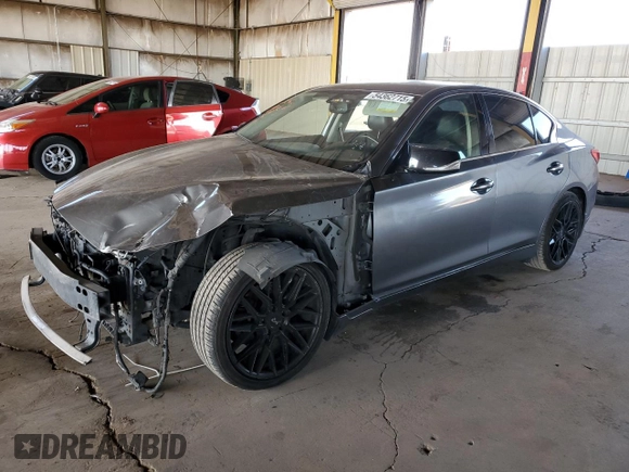 2016 Infiniti Q50 with VIN JN1EV7AR9GM346048, listed as a Copart auction lot 54362715 with 120,799 mi miles and Salvage Title. Bid and sale history available at DreamBid. Image 1.