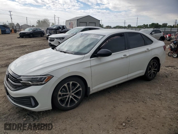 2024 Volkswagen Jetta Sport with VIN 3VWBM7BU6RM007967, listed as a Copart auction lot 57858955 with 14,088 mi miles and Salvage title. Bid and sale history available at DreamBid. Image 1.