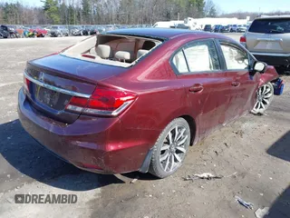 2015 Honda Civic Sedan EX-L with VIN 19XFB2F98FE288744, listed as a IAAI auction lot 41917521 with 113,860 mi miles. Bid and sale history available at carsss.com. Image 4.
