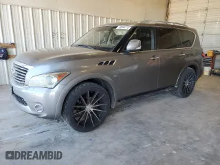 2014 Infiniti QX80 with VIN JN8AZ2NF8E9553831, listed as a Copart auction lot 48988275 with 181,656 mi miles and Salvage Title. Bid and sale history available at carsss.com. Image 1.