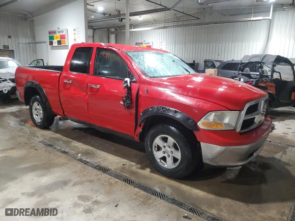 2010 Dodge Ram 1500 ST with VIN 1D7RV1GP6AS175897, listed as a Copart auction lot 89097455 with 186,320 mi miles and Salvage Title. Bid and sale history available at carsss.com. Image 4.
