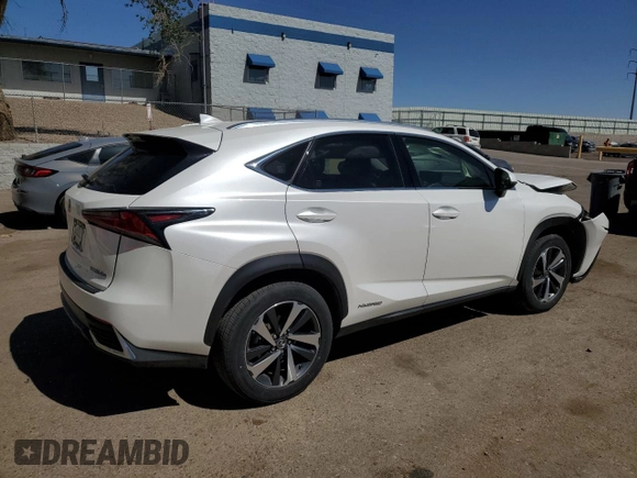 2020 Lexus NX 300h with VIN JTJGJRDZ9L5003508, listed as a Copart auction lot 56998115 with 49,174 mi miles and Salvage title. Bid and sale history available at DreamBid. Image 3.