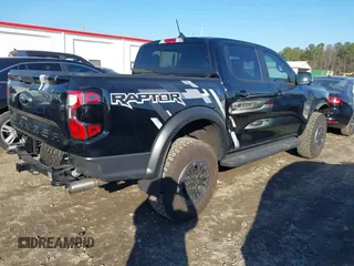 2024 Ford Ranger Raptor with VIN 1FTER4LR4RLE22751, listed as a IAAI auction lot 41583373 with 4,622 mi miles. Bid and sale history available at carsss.com. Image 4.