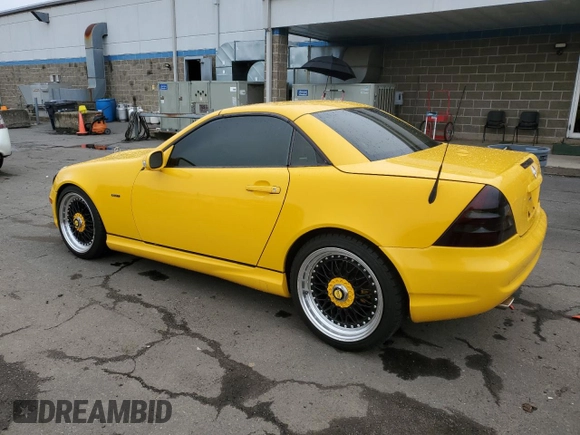2001 Mercedes-Benz SLK-Class Kompressor with VIN WDBKK49F61F184147, listed as a Copart auction lot 64860084 with 0 mi miles and Salvage Title. Bid and sale history available at carsss.com. Image 2.