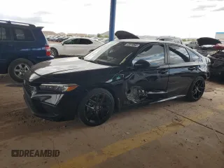 2022 Honda Civic Sedan Sport with VIN 2HGFE2F59NH606847, listed as a Copart auction lot 52019865 with 34,200 mi miles and Salvage Title. Bid and sale history available at carsss.com. Image 1.