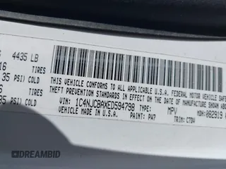 2014 Jeep Compass Altitude with VIN 1C4NJCBAXED594798, listed as a IAAI auction lot 41820101 with 234,533 mi miles. Bid and sale history available at carsss.com. Image 9.