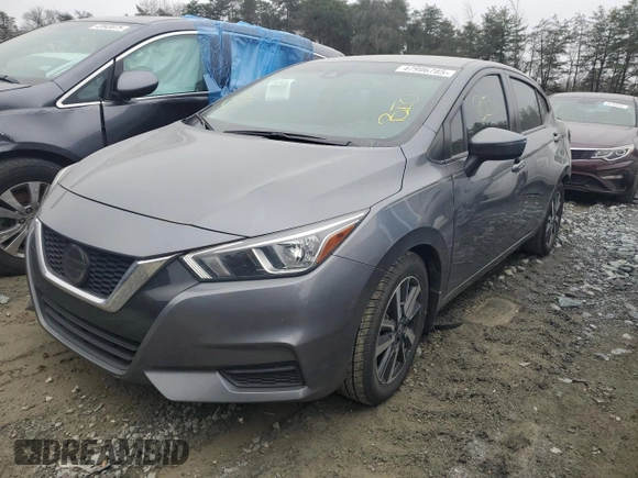 2021 Nissan Versa SV with VIN 3N1CN8EV9ML848066, listed as a Copart auction lot 47996785 with 109,774 mi miles and Salvage Title. Bid and sale history available at carsss.com. Image 1.