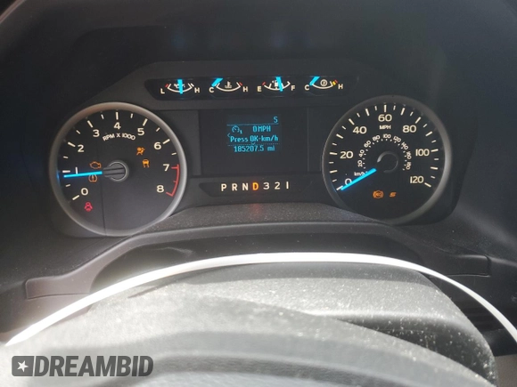 2017 Ford F-150 XL with VIN 1FTEW1C85HFA87480, listed as a Copart auction lot 51813955 with 185,207 mi miles and Salvage Title. Bid and sale history available at carsss.com. Image 9.
