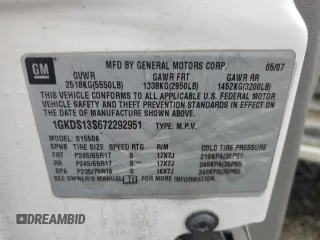2007 GMC Envoy SLE with VIN 1GKDS13S672292951, listed as a Copart auction lot 45004595 with 296,307 mi miles and Salvage Title. Bid and sale history available at carsss.com. Image 15.