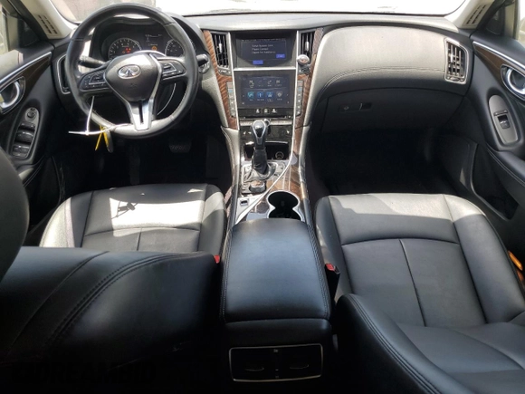 2018 Infiniti Q50 Luxe with VIN JN1EV7AP5JM354427, listed as a Copart auction lot 61447855 with 66,320 mi miles and Salvage title. Bid and sale history available at DreamBid. Image 8.