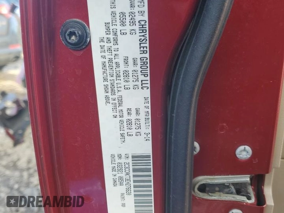 2014 Chrysler 300 C with VIN 2C3CCAKT3EH276620, listed as a Copart auction lot 86911384 with 69,391 mi miles and Non Repairable. Bid and sale history available at DreamBid. Image 12.
