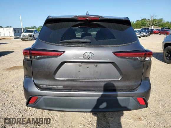 2021 Toyota Highlander L with VIN 5TDCZRAH7MS534966, listed as a Copart auction lot 51899805 with 154,645 mi miles and Salvage title. Bid and sale history available at DreamBid. Image 6.