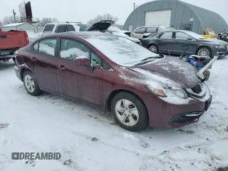2014 Honda Civic Sedan LX with VIN 19XFB2F56EE057966, listed as a Copart auction lot 87998545 with 127,879 mi miles and Salvage Title. Bid and sale history available at carsss.com. Image 4.