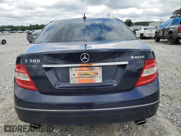 2011 Mercedes-Benz C 300 Sport with VIN WDDGF8BB7BR158950, listed as a Copart auction lot 58718405 with 123,383 mi miles and Salvage title. Bid and sale history available at DreamBid. Image 6.
