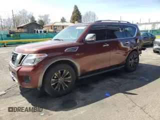 2018 Nissan Armada Platinum with VIN JN8AY2NE9J9734988, listed as a Copart auction lot 51811715 with 113,748 mi miles and Salvage Title. Bid and sale history available at carsss.com. Image 1.