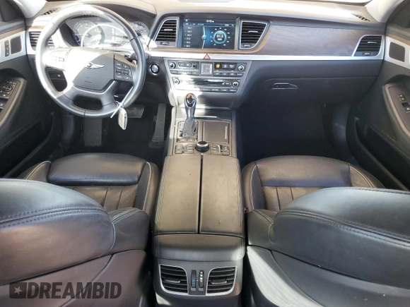 2017 Genesis G80 3.8L with VIN KMHGN4JE6HU177749, listed as a Copart auction lot 80256434 with 90,191 mi miles and Salvage Title. Bid and sale history available at DreamBid. Image 8.