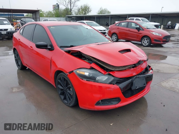 2016 Dodge Dart SXT with VIN 1C3CDFBB3GD732763, listed as a IAAI auction lot 41964873 with 139,815 mi miles. Bid and sale history available at carsss.com. Image 1.