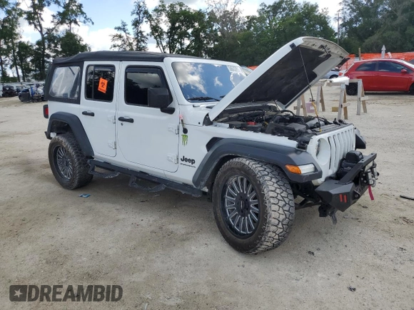 2023 Jeep Wrangler Sport с VIN 1C4HJXDGXPW596127, выставлен на аукционе Copart как лот 56645205 с пробегом 64 257 миль миль и Списание • Salvage title. История ставок и продаж доступна на DreamBid. Изображение 4.