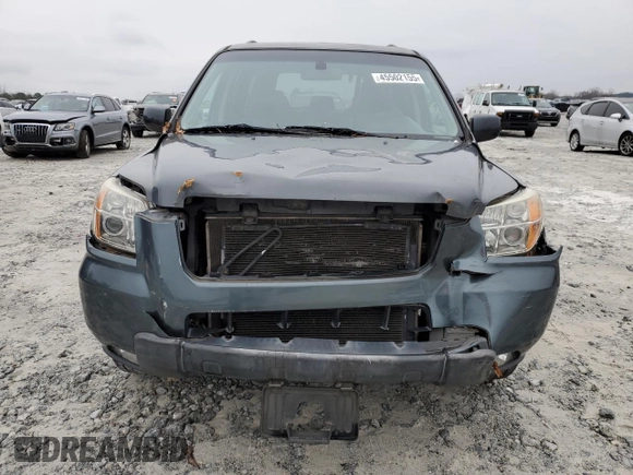 2006 Honda Pilot EX-L with VIN 2HKYF18506H508780, listed as a Copart auction lot 45502155 with 209,765 mi miles and Salvage Title. Bid and sale history available at DreamBid. Image 5.