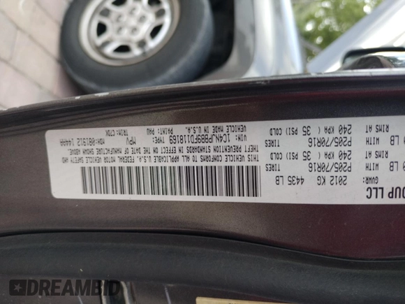 2015 Jeep Patriot Sport with VIN 1C4NJPBB9FD118169, listed as a Copart auction lot 55759395 with 197,648 mi miles and Clean Title. Bid and sale history available at DreamBid. Image 10.