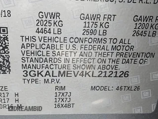 2019 GMC Terrain SLE z VIN 3GKALMEV4KL212126, wystawiony jako IAAI lot #42098768 z przebiegiem 60 908 mil mil oraz . Historia ofert i sprzedaży dostępna na DreamBid. Obrazek 9.