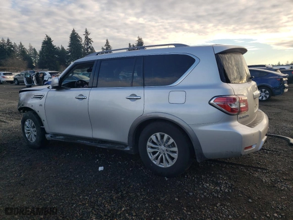 2017 Nissan Armada SV with VIN JN8AY2NC5H9506138, listed as a Copart auction lot 83483064 with 127,638 mi miles and Salvage Title. Bid and sale history available at carsss.com. Image 2.