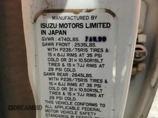 1990 Isuzu Trooper с VIN JACCH58R2L8912963, выставлен на аукционе Copart как лот 53236865 с пробегом 206 634 миль миль и Чистый • Clean title. История ставок и продаж доступна на DreamBid. Изображение 13.