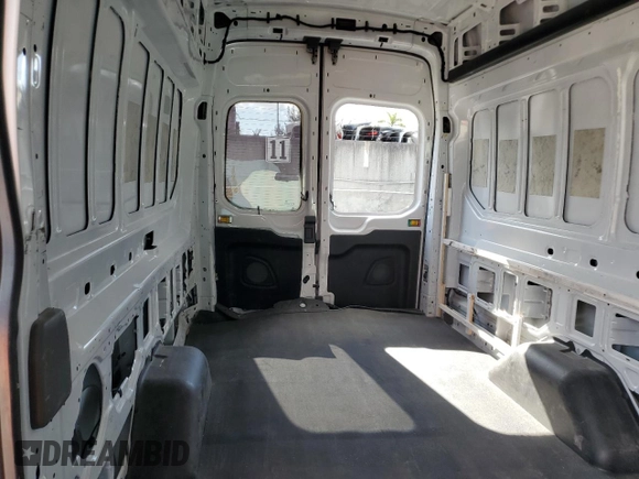 2021 Ford Transit Cargo with VIN 1FTBR3X83MKA58920, listed as a Copart auction lot 59946095 with 65,655 mi miles and Salvage title. Bid and sale history available at DreamBid. Image 10.