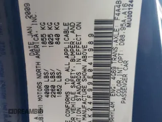 2009 Mitsubishi Eclipse GS z VIN 4A3AK24F99E041989, wystawiony jako Copart lot #88069855 z przebiegiem 106 395 mil mil oraz Szkoda całkowita • Salvage title. Historia ofert i sprzedaży dostępna na DreamBid. Obrazek 12.