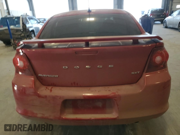 2012 Dodge Avenger SXT Plus with VIN 1C3CDZEG5CN185962, listed as a Copart auction lot 42545495 with 188,399 mi miles and Salvage Title. Bid and sale history available at carsss.com. Image 6.