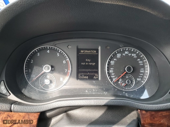 2013 Volkswagen Passat SEL Premium with VIN 1VWCM7A3XDC036735, listed as a Copart auction lot 43351155 with 155,944 mi miles and Salvage Title. Bid and sale history available at carsss.com. Image 9.