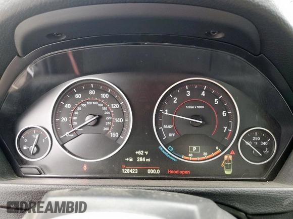 2015 BMW 4 Series 435i xDrive with VIN WBA3T7C54FP942778, listed as a Copart auction lot 54515685 with 128,423 mi miles and Salvage title. Bid and sale history available at DreamBid. Image 9.