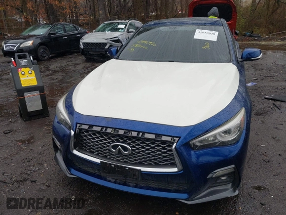 2018 Infiniti Q50 3.0t LUXE with VIN JN1EV7AR9JM430622, listed as a IAAI auction lot 41950920 with 88,588 mi miles. Bid and sale history available at carsss.com. Image 6.