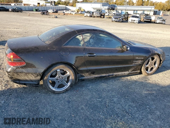 2005 Mercedes-Benz SL 55 AMG with VIN WDBSK74FX5F087211, listed as a Copart auction lot 79300514 with Not provided miles and Salvage title. Bid and sale history available at DreamBid. Image 3.