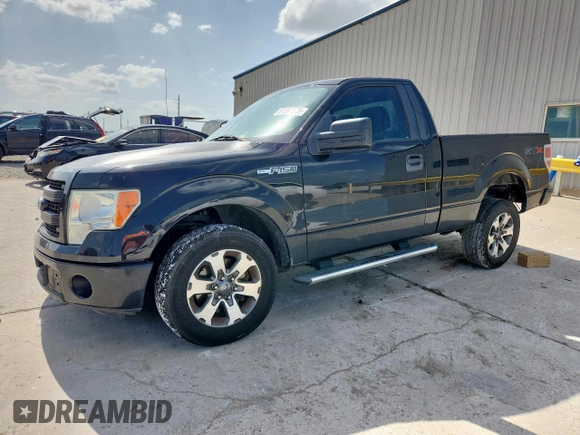 2013 Ford F-150 XL with VIN 1FTMF1CF0DFA45383, listed as a Copart auction lot 61390925 with 153,705 mi miles and Salvage title. Bid and sale history available at DreamBid. Image 1.