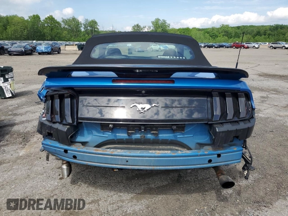 2021 Ford Mustang EcoBoost with VIN 1FATP8UH1M5104857, listed as a Copart auction lot 57152165 with 75,303 mi miles and Salvage title. Bid and sale history available at DreamBid. Image 6.
