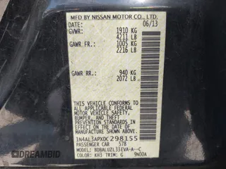 2013 Nissan Altima SV with VIN 1N4AL3APXDC298155, listed as a IAAI auction lot 42747890 with 269,020 mi miles and . Bid and sale history available at DreamBid. Image 9.