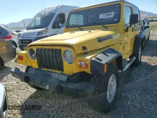 2002 Jeep Wrangler X with VIN 1J4FA39S42P725876, listed as a Copart auction lot 71789864 with 154,991 mi miles and Salvage Title. Bid and sale history available at carsss.com. Image 10.