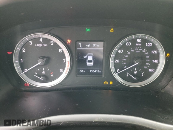 2018 Hyundai Sonata SE with VIN 5NPE24AF2JH716719, listed as a Copart auction lot 86169994 with 136,418 mi miles and Non Repairable. Bid and sale history available at carsss.com. Image 9.