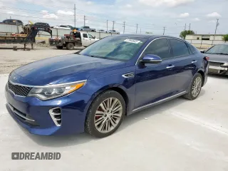 2017 Kia Optima SX Limited with VIN 5XXGV4L28HG142238, listed as a Copart auction lot 57960665 with 123,308 mi miles and Salvage title. Bid and sale history available at DreamBid. Image 1.