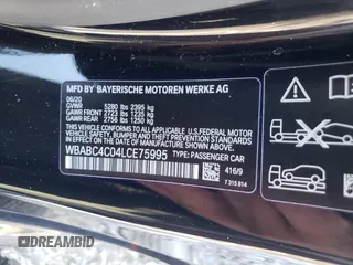 2020 BMW 8 Series M850i xDrive z VIN WBABC4C04LCE75995, wystawiony jako Copart lot #41862035 z przebiegiem 31 550 mil mil oraz Szkoda całkowita • Salvage title. Historia ofert i sprzedaży dostępna na DreamBid. Obrazek 12.