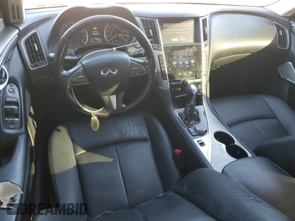 2017 Infiniti Q50 2.0t Sport with VIN JN1CV7AR8HM681391, listed as a Copart auction lot 81576354 with 136,386 mi miles and Salvage Title. Bid and sale history available at carsss.com. Image 8.