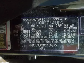 2021 Kia Niro LX with VIN KNDCB3LC1M5486275, listed as a Copart auction lot 84012494 with 25,425 mi miles and Salvage Title. Bid and sale history available at carsss.com. Image 13.