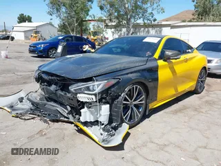 2021 Infiniti Q60 Luxe with VIN JN1EV7KK6MM410673, listed as a IAAI auction lot 39676284 with 40,006 mi miles and . Bid and sale history available at DreamBid. Image 2.