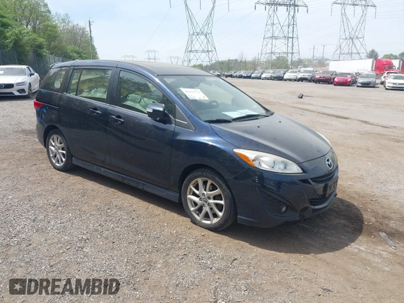 2014 Mazda 5 Grand Touring z VIN JM1CW2DL9E0171350, wystawiony jako IAAI lot #42113779 z przebiegiem 90 120 mil mil oraz . Historia ofert i sprzedaży dostępna na DreamBid. Obrazek 1.