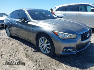 2015 Infiniti Q50 with VIN JN1BV7AR2FM423781, listed as a IAAI auction lot 41803765 with 72,623 mi miles. Bid and sale history available at carsss.com. Image 1.