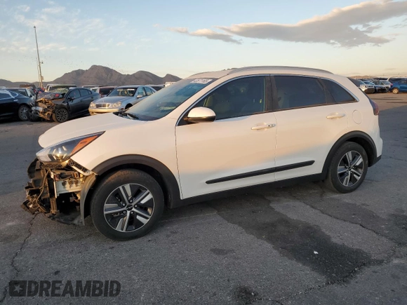 2022 Kia Niro LXS with VIN KNDCB3LC4N5549466, listed as a Copart auction lot 43571165 with 55,060 mi miles and Salvage Title. Bid and sale history available at carsss.com. Image 1.