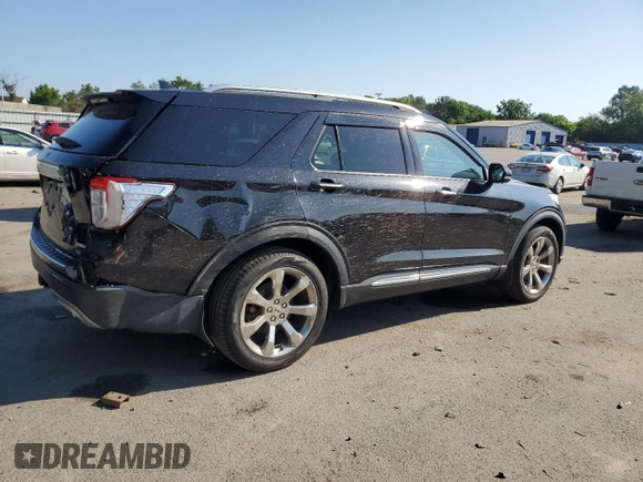 2020 Ford Explorer Platinum z VIN 1FM5K8HC0LGA47145, wystawiony jako Copart lot #59086405 z przebiegiem 79 252 mil mil oraz Szkoda całkowita • Salvage title. Historia ofert i sprzedaży dostępna na DreamBid. Obrazek 3.