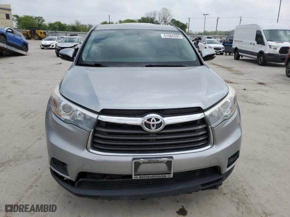 2016 Toyota Highlander LE with VIN 5TDZARFHXGS021175, listed as a Copart auction lot 51584205 with 106,508 mi miles and Salvage Title. Bid and sale history available at carsss.com. Image 5.